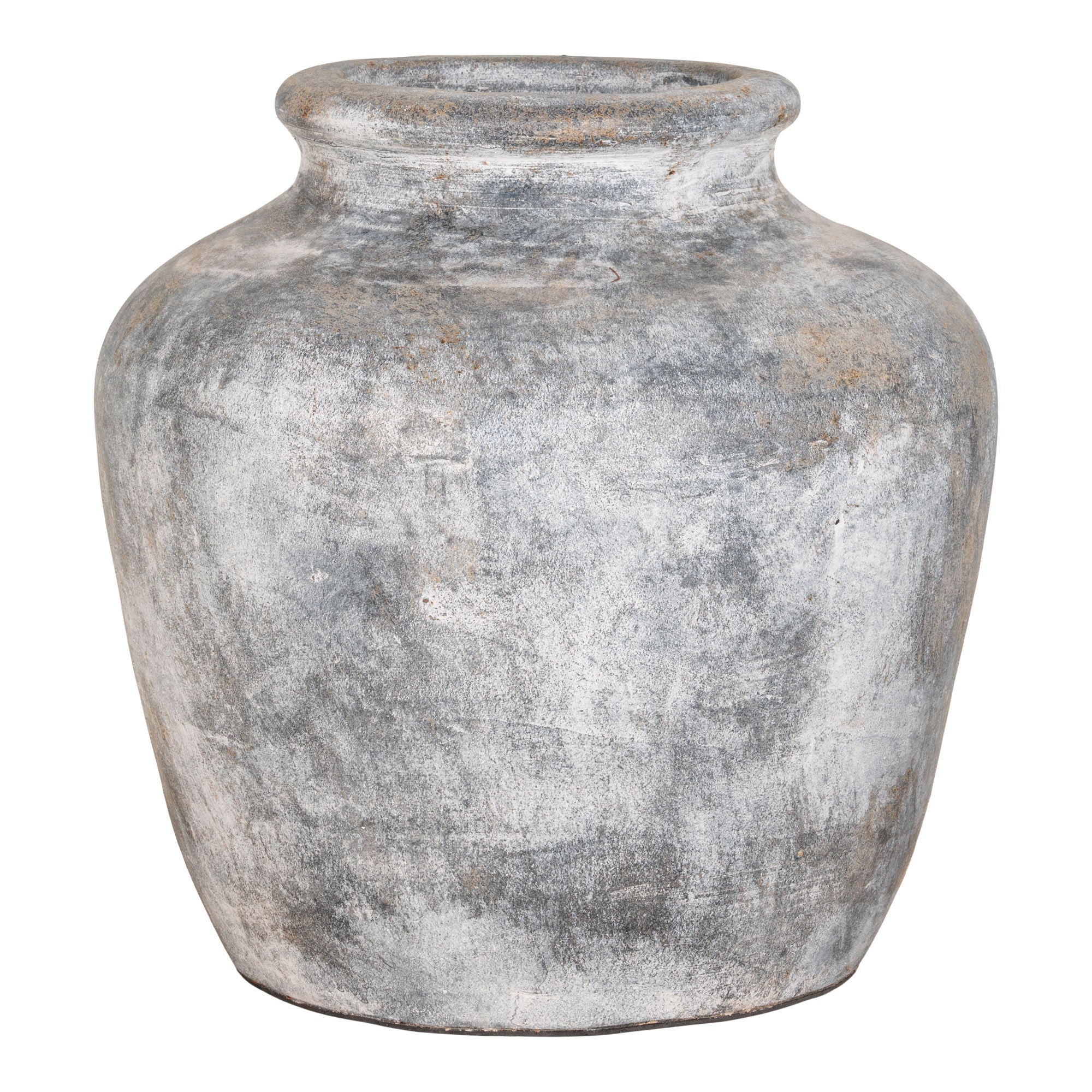 Vase i antik lysegrå - 30 cm