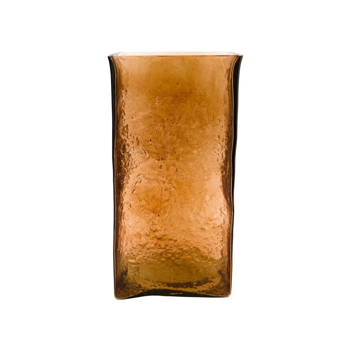House Doctor Vase, Square, Amber - 16x30x16cm