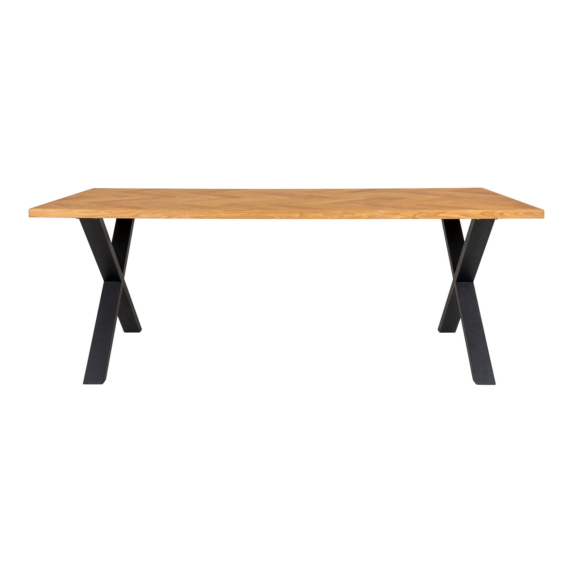 Spisebord i eg, Sildebensmønster - 200x95x75 cm