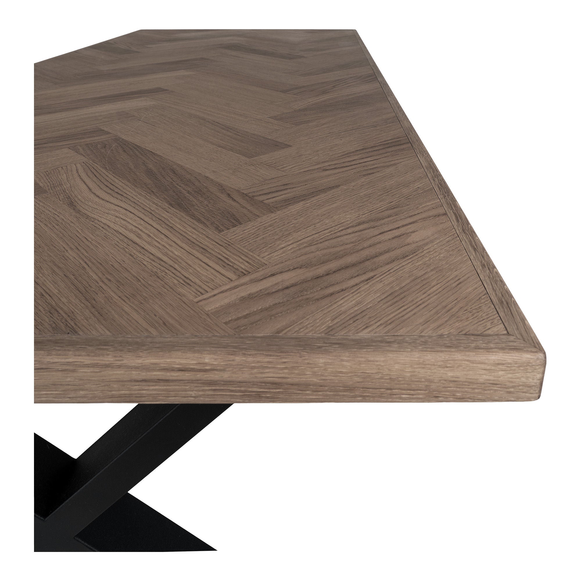 Spisebord i smoked, Sildebensmønster - 200x95x75 cm