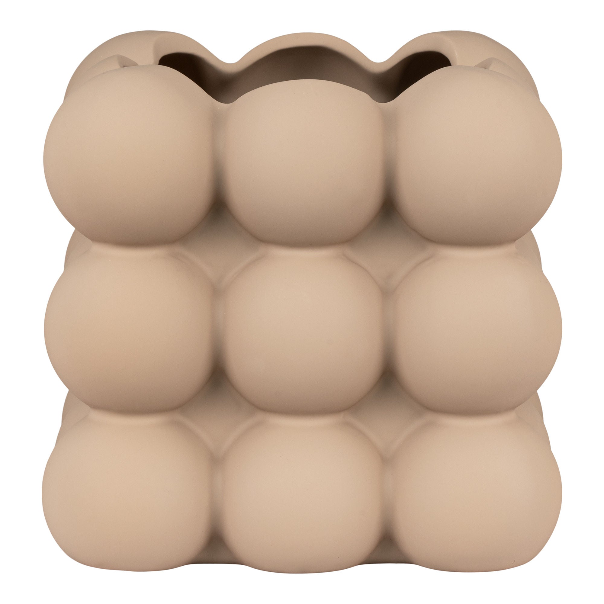 Urtepotte i keramik, brun, 13,5x13,5x13 cm